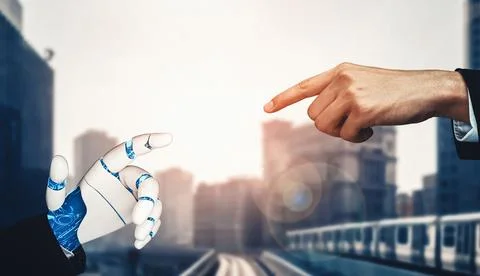 MLB Future artificial intelligence and machine learning for AI droid robot or イラスト素材