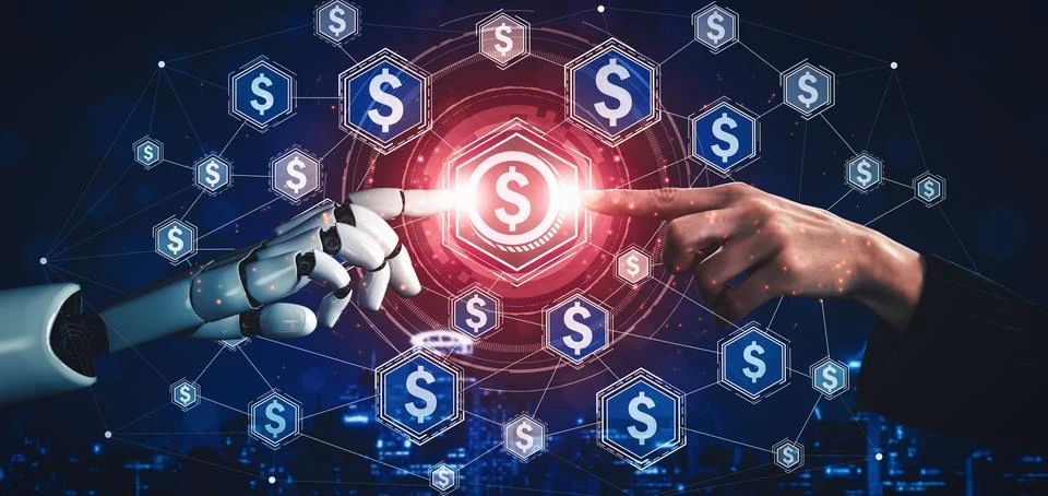 MLB Future artificial intelligence and machine learning for AI droid robot or イラスト素材