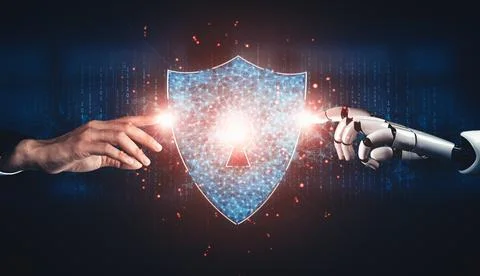 MLB Future artificial intelligence and machine learning for AI droid robot or 스톡 일러스트