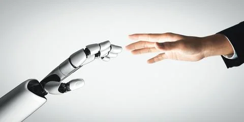 MLB Future artificial intelligence robot and cyborg. Stock Illustration