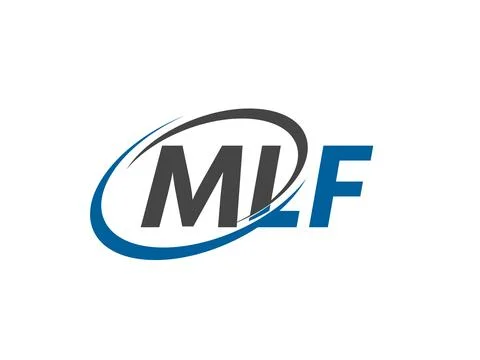 MLF letter creative modern elegant swoosh logo design Stock Illustration