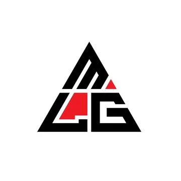 MLG triangle letter logo design with triangle shape. MLG triangle logo desi.. Stock Illustration