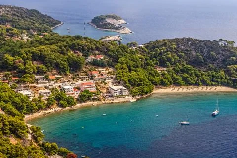 Mljet, saplunara Stock Photos