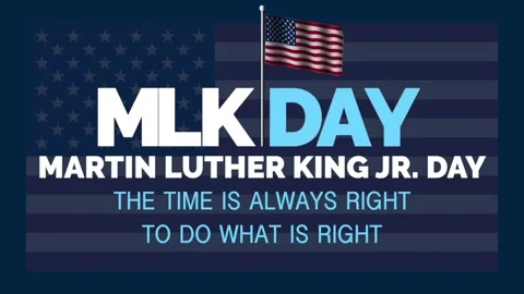 MLK day animated video with flag and letters Stock Footage 324499770