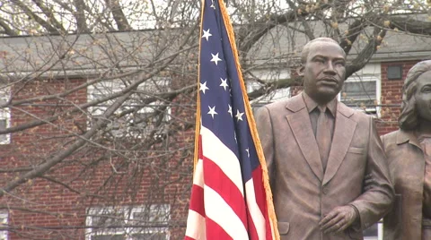 MLK STATUE PAN RIGHT Stock Footage 60401885