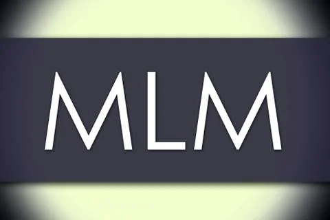 MLM - business concept with text Stock Illustration