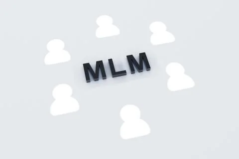 MLM concept text sunlight 3D illustration Stock Illustration