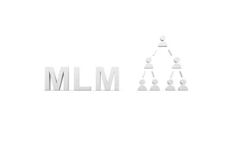 MLM concept white background 3d render illustration Stock Illustration