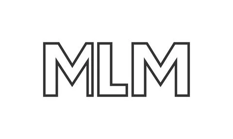 MLM logo design template with strong and modern bold text. Initial based ve.. Stock Illustration