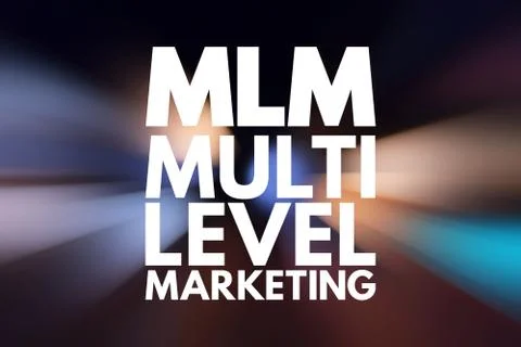 MLM - Multi Level Marketing acronym, business concept background Stock Illustration