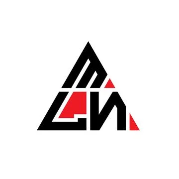 MLN triangle letter logo design with triangle shape. MLN triangle logo desi.. Stock Illustration