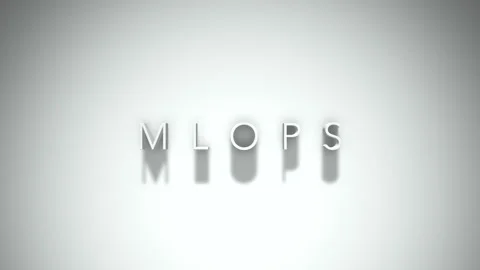 MLOps 3D title animation with shadows on a white background Stock Footage 296708116