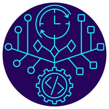 MLOps Model Management icon. Vector thin line illustration Stock Illustration