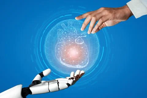 MLP 3D rendering medical artificial intelligence robot Stock Illustration