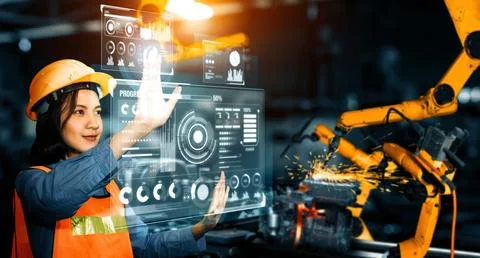 MLP Advanced robot arm system for digital industry and factory robotic 写真素材