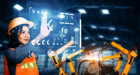 MLP Advanced robot arm system for digital industry and factory robotic 写真素材