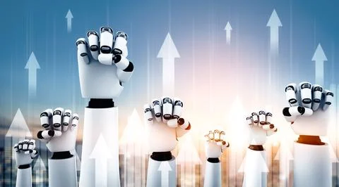 MLP Business growth concept by using AI robot and machine learning technology イラスト素材