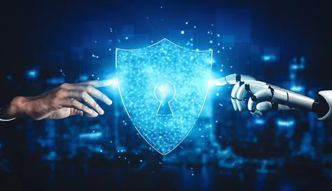 MLP Future artificial intelligence and machine learning for AI droid robot or Stock Illustration