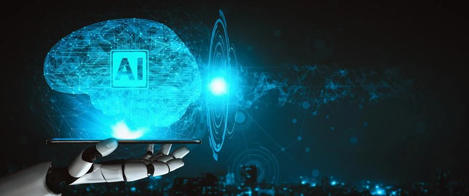 MLP Future artificial intelligence and machine learning for AI droid robot or イラスト素材