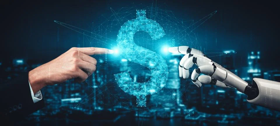 MLP Future artificial intelligence and machine learning for AI droid robot or Stock Illustration