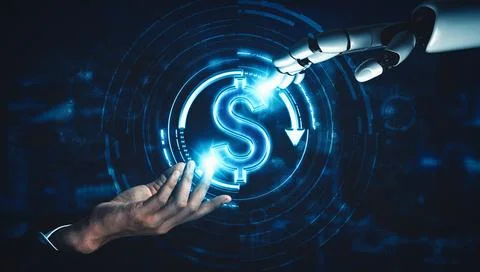 MLP Future artificial intelligence and machine learning for AI droid robot or Stock Illustration