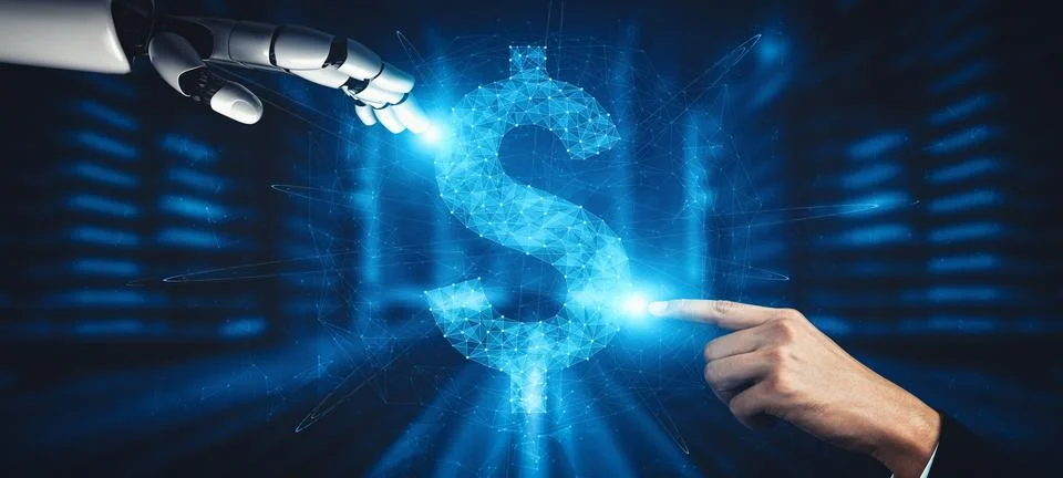 MLP Future artificial intelligence and machine learning for AI droid robot or Illustrazione stock