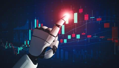 MLP Future artificial intelligence and machine learning for AI droid robot or Stock Illustration