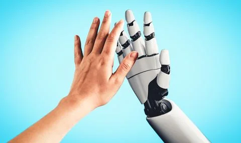 MLP Future artificial intelligence and machine learning for AI droid robot or Illustrazione stock