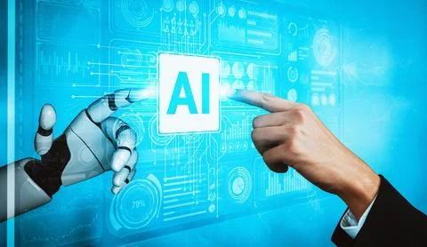 MLP Future artificial intelligence and machine learning for AI droid robot or イラスト素材