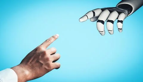 MLP Future artificial intelligence and machine learning for AI droid robot or Illustrazione stock