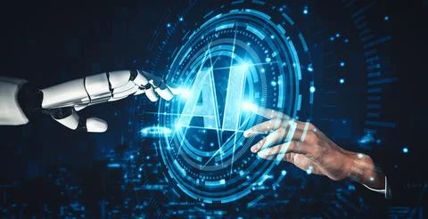 MLP Future artificial intelligence and machine learning for AI droid robot or イラスト素材