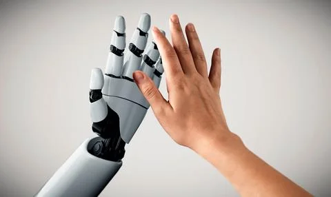 MLP Future artificial intelligence robot and cyborg. Stock Illustration