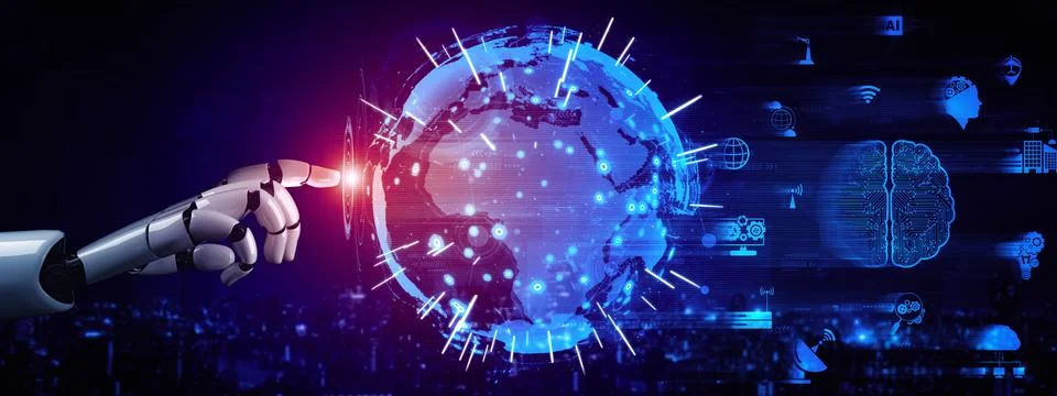 MLP Future artificial intelligence robot and cyborg. イラスト素材