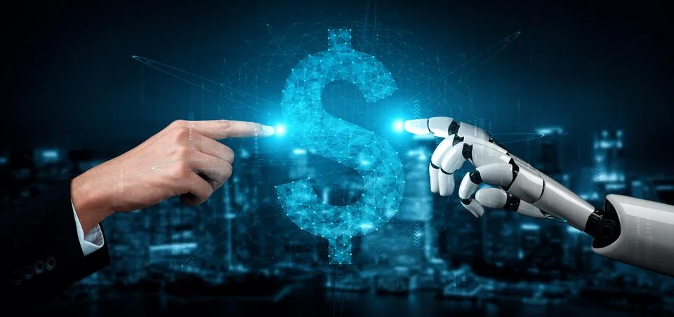 MLP Future artificial intelligence robot and cyborg. Stock Illustration