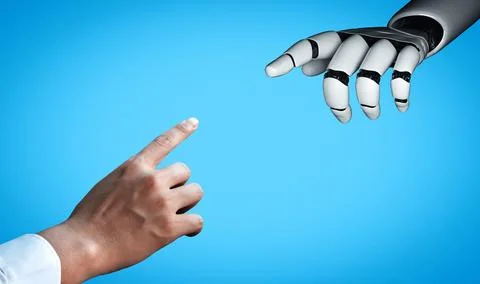 MLP Future artificial intelligence robot and cyborg. Stock Illustration