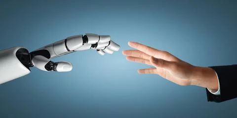 MLP Future artificial intelligence robot and cyborg. Stock Illustration