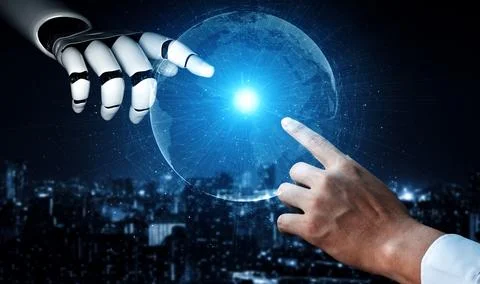 MLP Future artificial intelligence robot and cyborg. イラスト素材