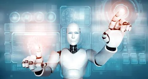 MLP Future medical technology controlled by AI robot using machine learning イラスト素材
