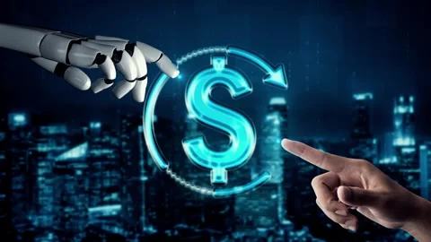 MLP Futuristic robot artificial intelligence enlightening AI technology concept Stock Footage 274593462