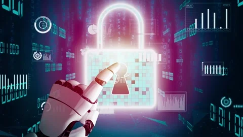 MLP Futuristic robot artificial intelligence revolutionary AI technology concept Vídeos de archivo 276437002