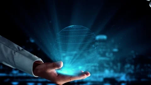 MLP Futuristic robot artificial intelligence enlightening AI technology concept Video stock 277912484