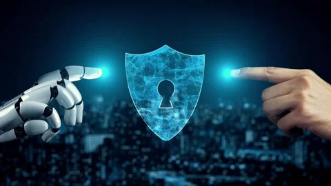 MLP Futuristic robot artificial intelligence enlightening AI technology concept Stock Footage 278246598