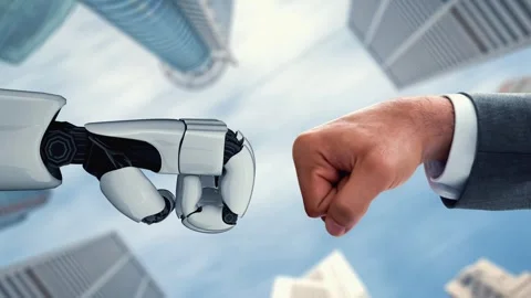 MLP Futuristic robot artificial intelligence enlightening AI technology concept Stock Footage 278290872