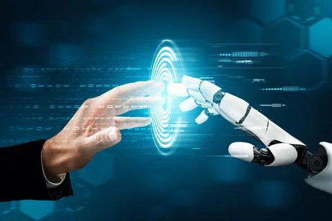 MLP Futuristic robot artificial intelligence concept. Stock Illustration