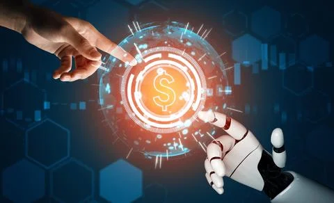 MLP Futuristic robot artificial intelligence concept. Stock Illustration