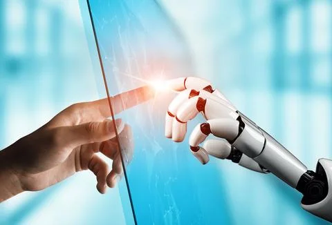 MLP Futuristic robot artificial intelligence concept. Stock Illustration