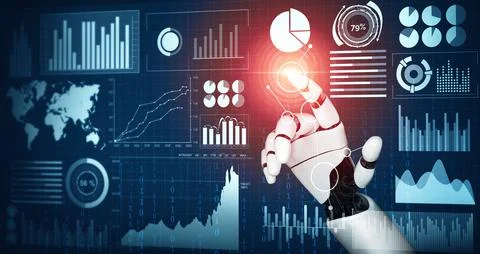 MLP Futuristic robot artificial intelligence concept. Stock Illustration