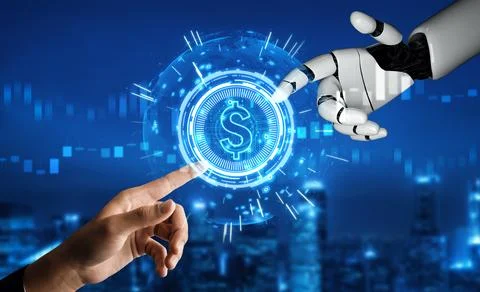 MLP Futuristic robot artificial intelligence concept. Stock Illustration