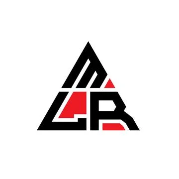MLR triangle letter logo design with triangle shape. MLR triangle logo desi.. Stock Illustration