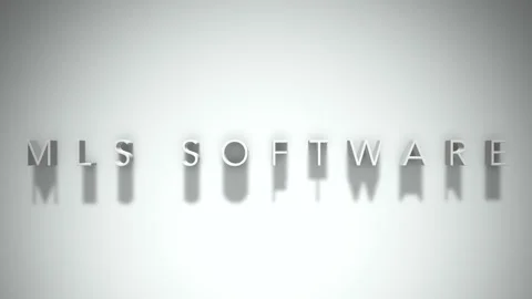 Mls software 3D title animation white text on a white background Stock Footage 299421589